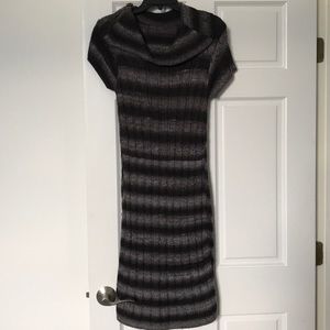 Cowl neck sweater dress